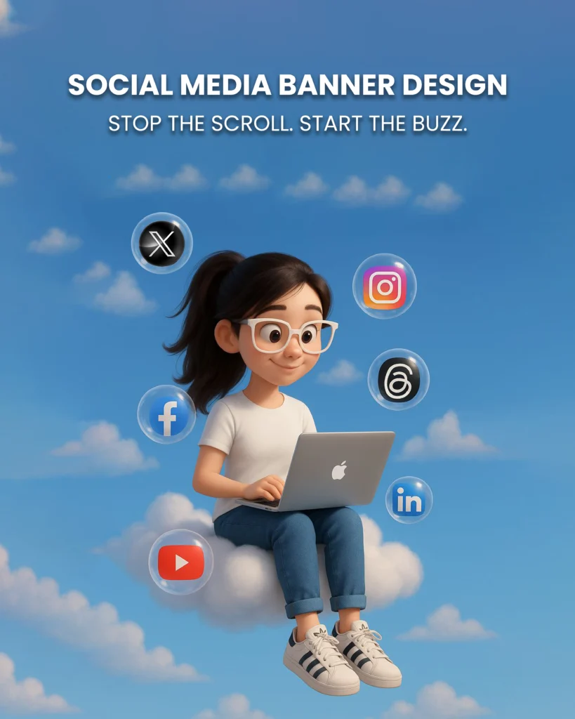 Creative and engaging social media banner design by expert designers in Patna, India — customized for maximum brand impact.