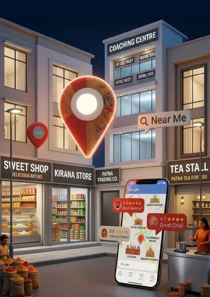 Google My Business optimization services in Patna by Prachar Buzz, showcasing expert Google My Business management services, profile optimization, and local SEO strategies for business growth