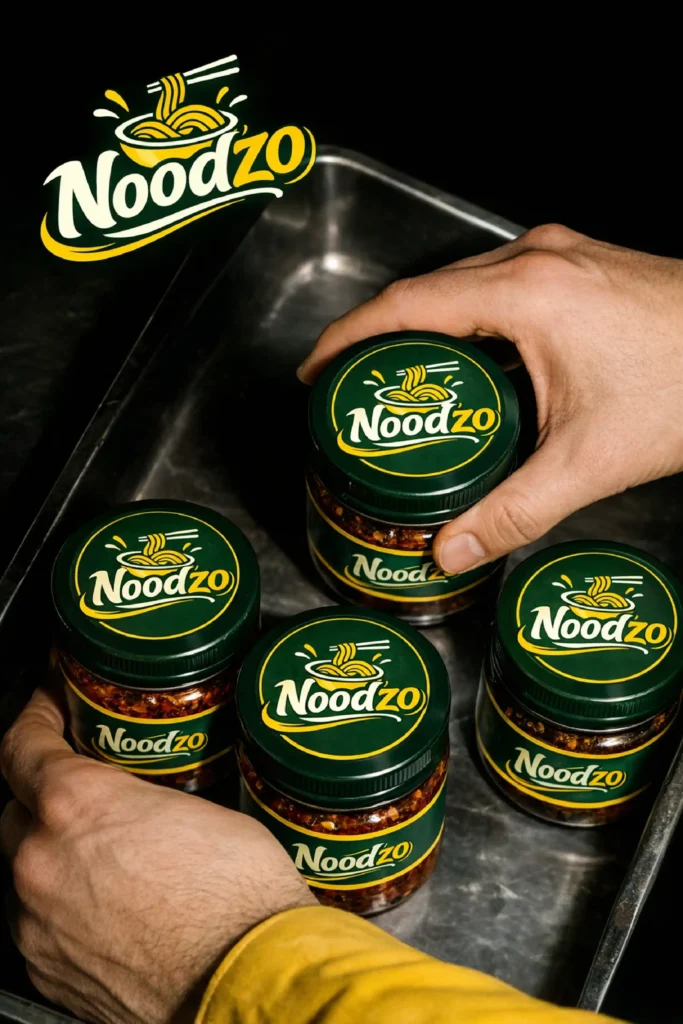 Branded jar packaging design with label and lid branding for food product by Prachar Buzz